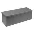Bonlife Grey Extra Large Folding Storage Ottoman Bench | 110cm Toy Chest