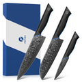 FINTISO 3-Piece Damascus Kitchen Knife Set | 67-Layer G10 Handle