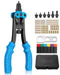eSynic 12 Inch Heavy Duty Hand Rivet Nut Tool Kit with 125Pcs Rivnuts