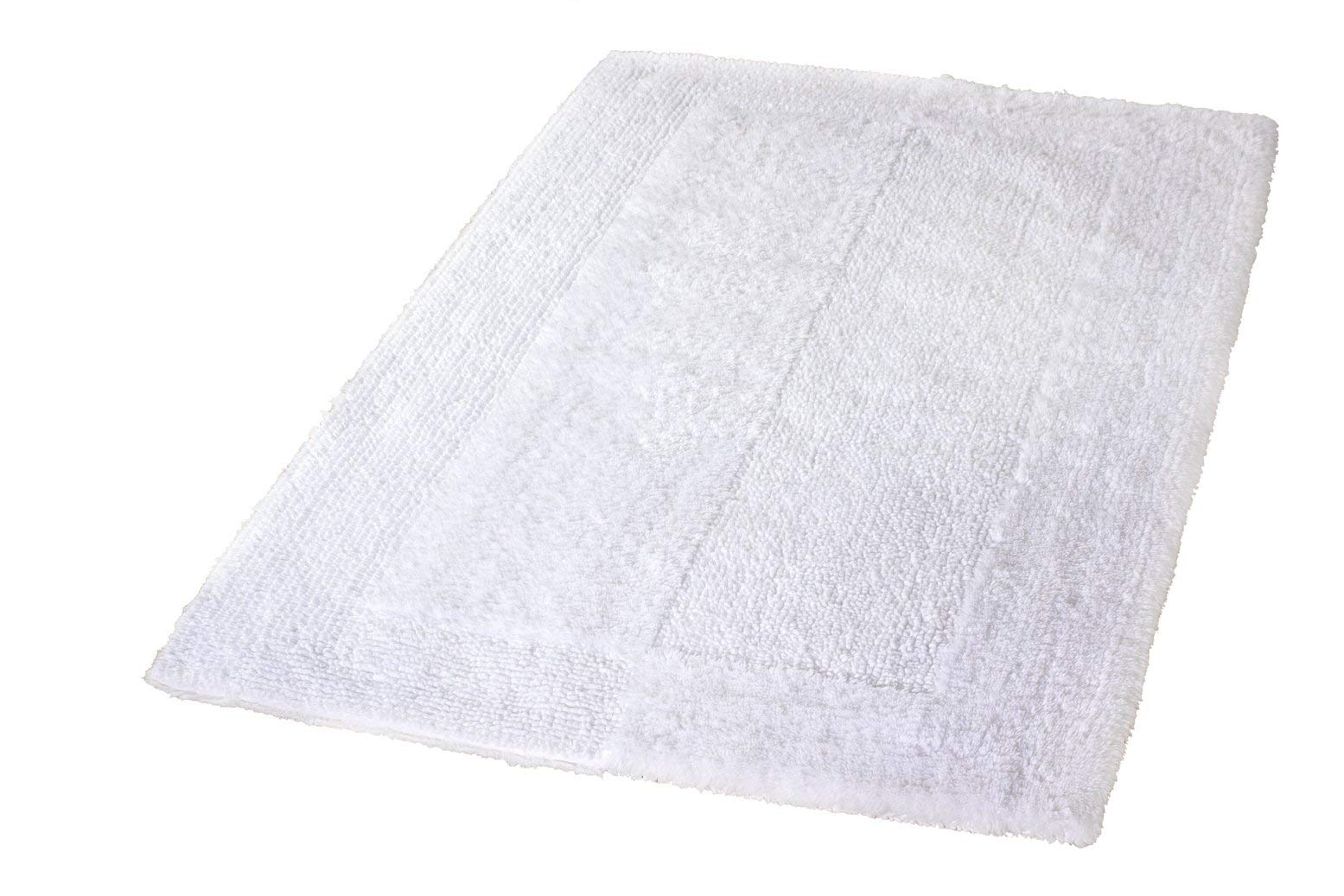 Kleine Wolke Cotton Bath Rug | Snow White Reversible Mat | 70x120cm