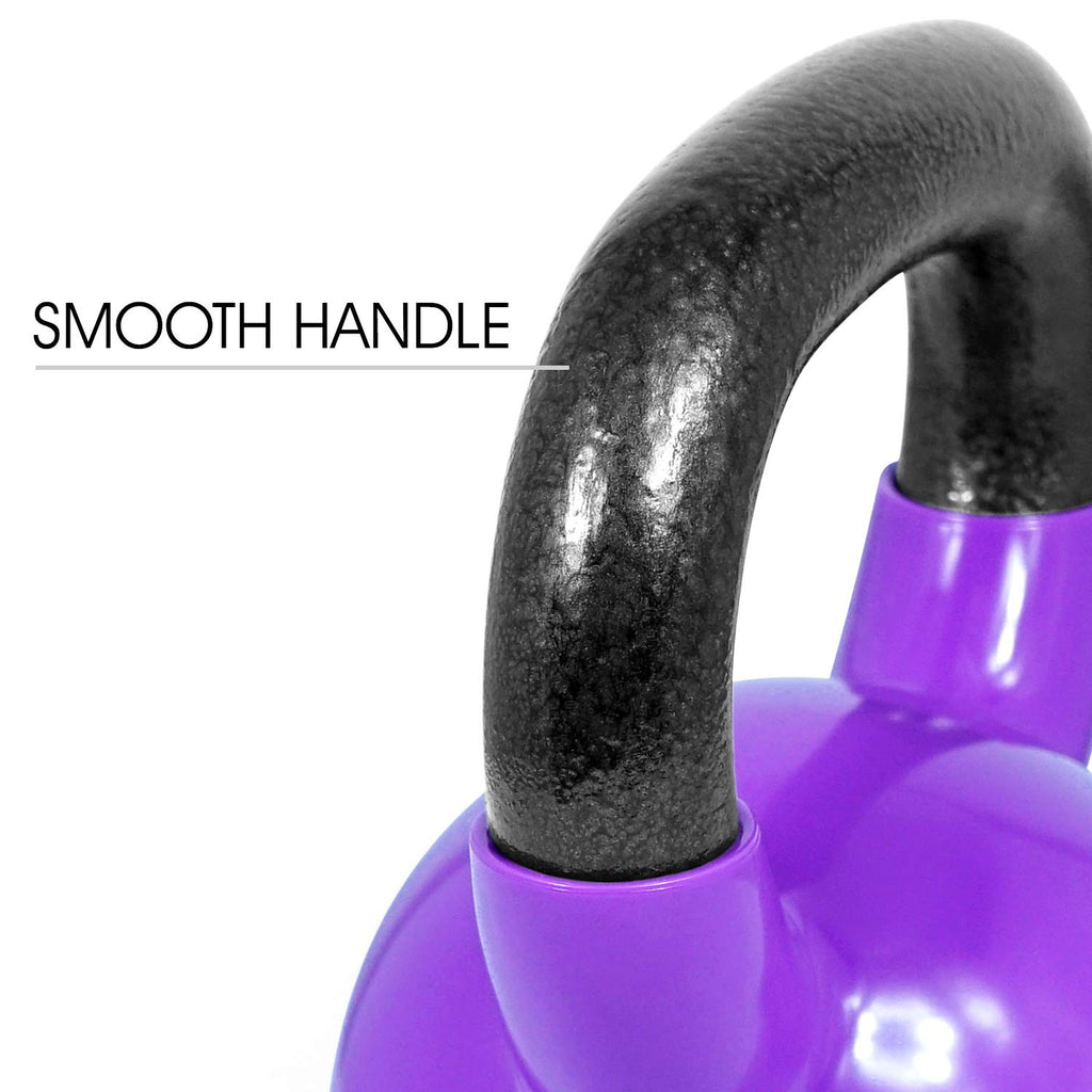 Yes4All Vinyl Coated Cast Iron Kettlebell Set | 4.5kg & 6.8kg Weights