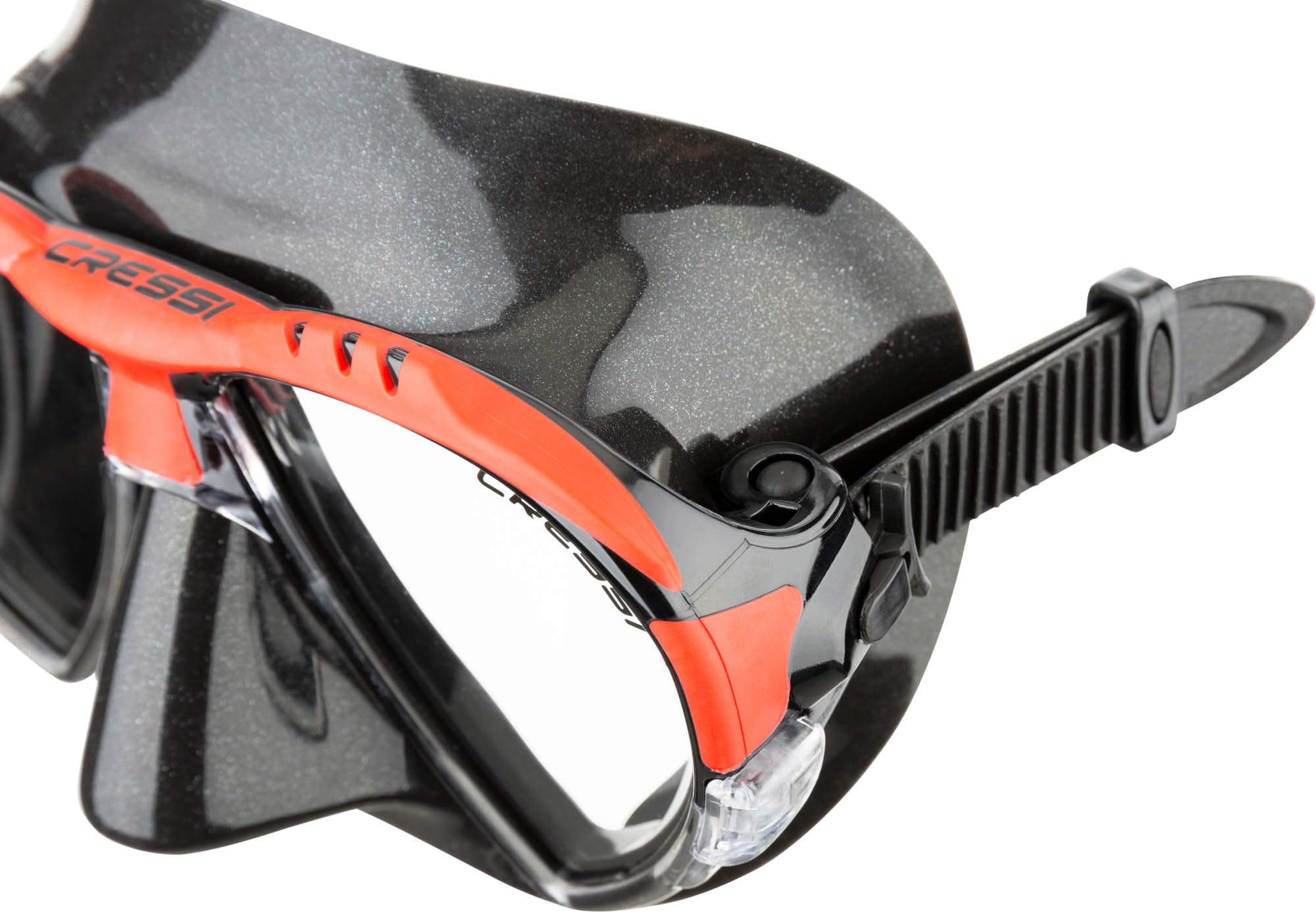 Cressi Matrix Diving Mask – Soft Silicone Snorkeling Mask, Black/Red