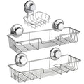 iPEGTOP 3-Pack Suction Shower Caddy – Rustproof SUS304 Stainless Steel