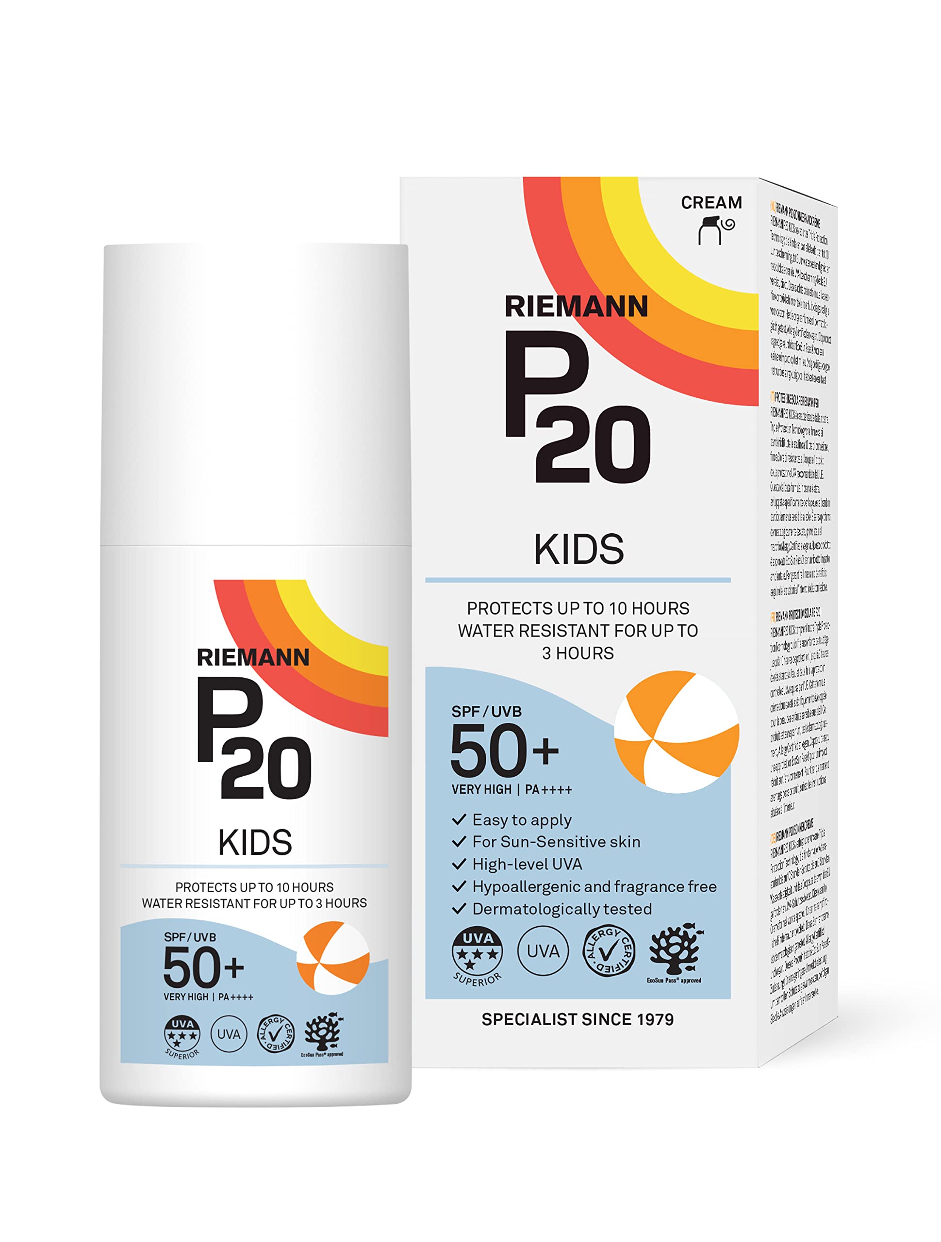 Riemann P20 Kids SPF50+ Sun Cream | Sensitive Skin Protection | 200ml