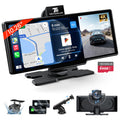TECXERLLON 10.26'' Wireless Carplay Screen | 4K Dash Cam & GPS