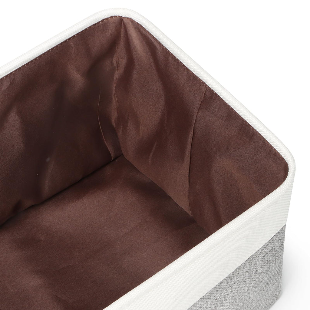 KEEGH Fabric Storage Baskets Set of 3, 17 Inch Storage Boxes for Shelves - image 4