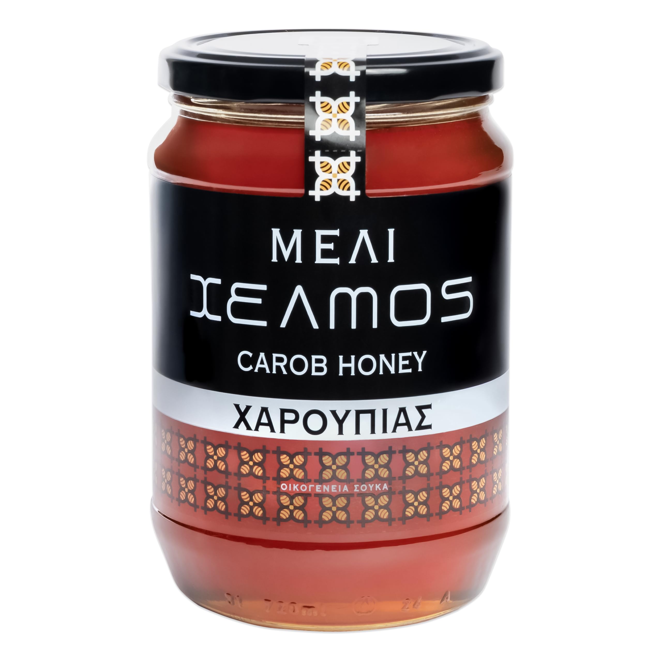 Helmos Greek Carob Honey – Raw, Unpasteurized & Natural - 950g