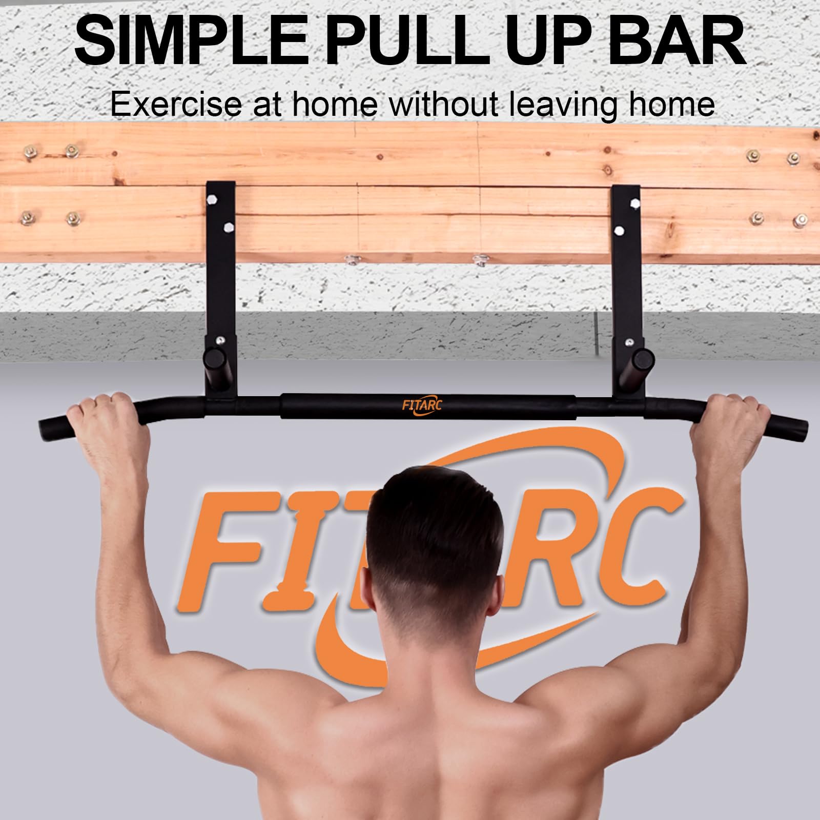 Fitarc Joist Mount Pull Up Bar – 42 Inch Heavy Duty Ceiling Chin Up Bar