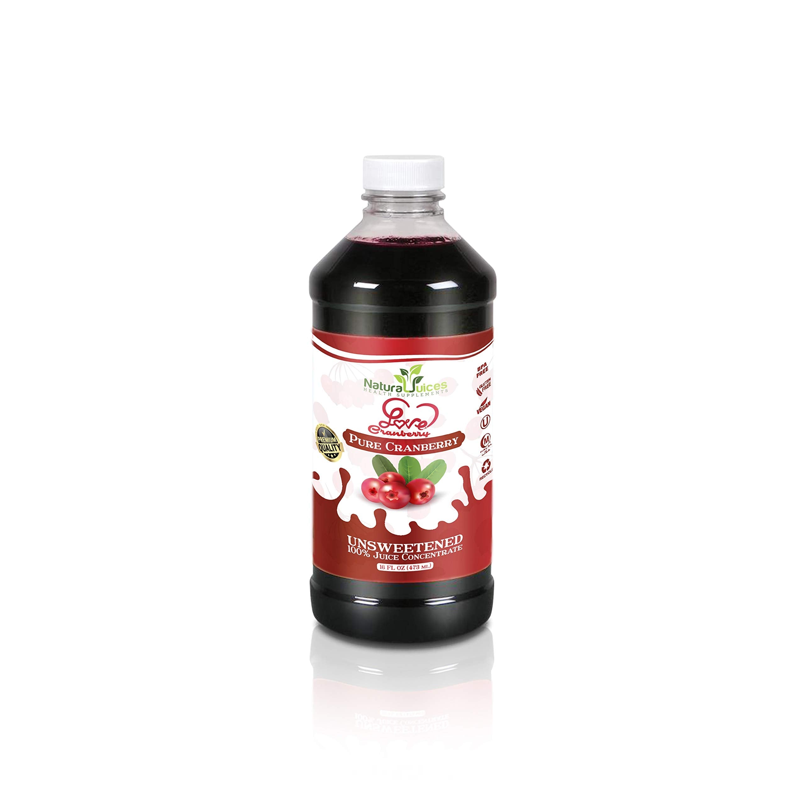Natural Juices Love 100% Pure Cranberry Juice Concentrate - 473ml