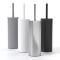 SAVEGA Silicone Toilet Brush with Stainless Steel Holder - Silver