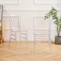 TAO ONE Clear Napoleon Acrylic Chairs | Modern Stackable 2-Pack