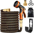 100ft Expandable Garden Hose – 10-Mode Spray & Brass Fittings