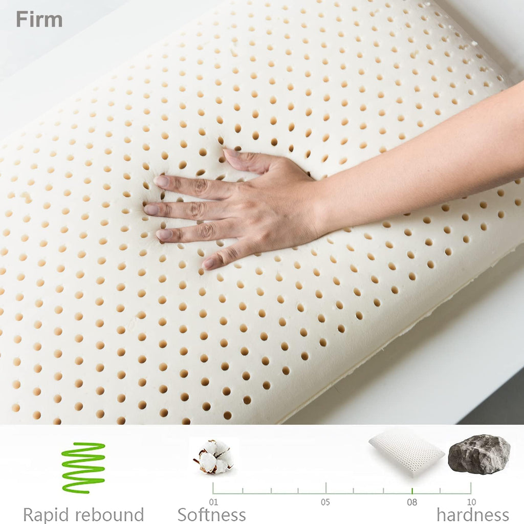 Talatex 100% Natural Latex Pillow – Firm Support Queen for Neck Pain