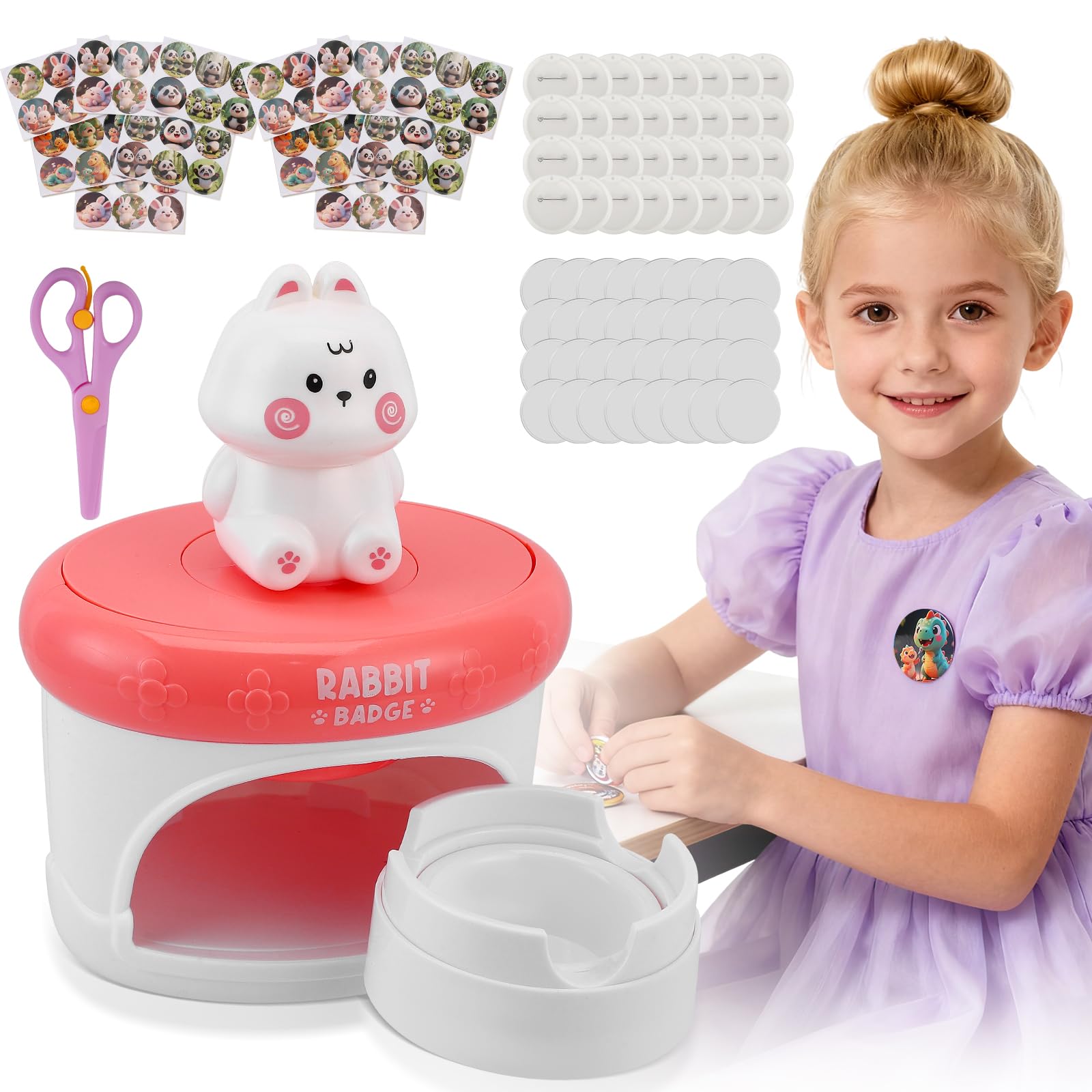 Jolof Store 60mm Badge Maker Machine – DIY Button Pin Press Kit