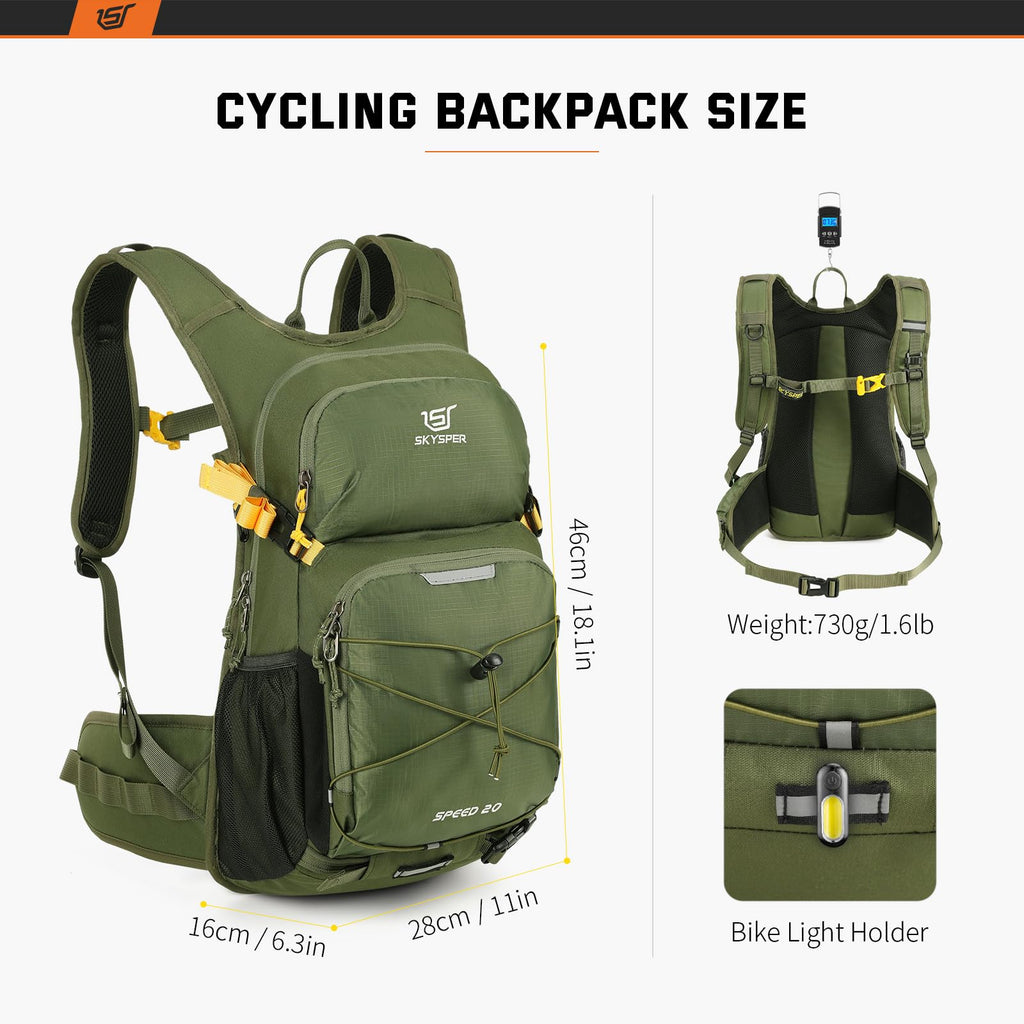 SKYSPER 20L Cycling Backpack – Lightweight Waterproof Hiking Daypack