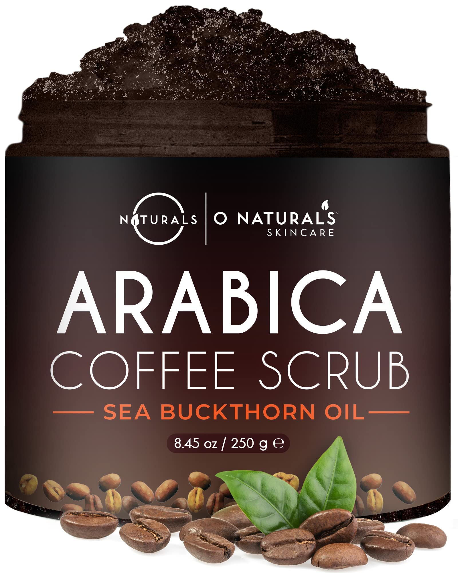 O Naturals Coffee Arabica Body Scrub – Dead Sea Salt Exfoliant, 250ml
