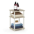 Furinno JUST Side Table, 3-Tier End Table, Open Shelves Night Stand, Bedside Table, Toolless Assembly, for Living Room, Bedroom, Sonoma Oak