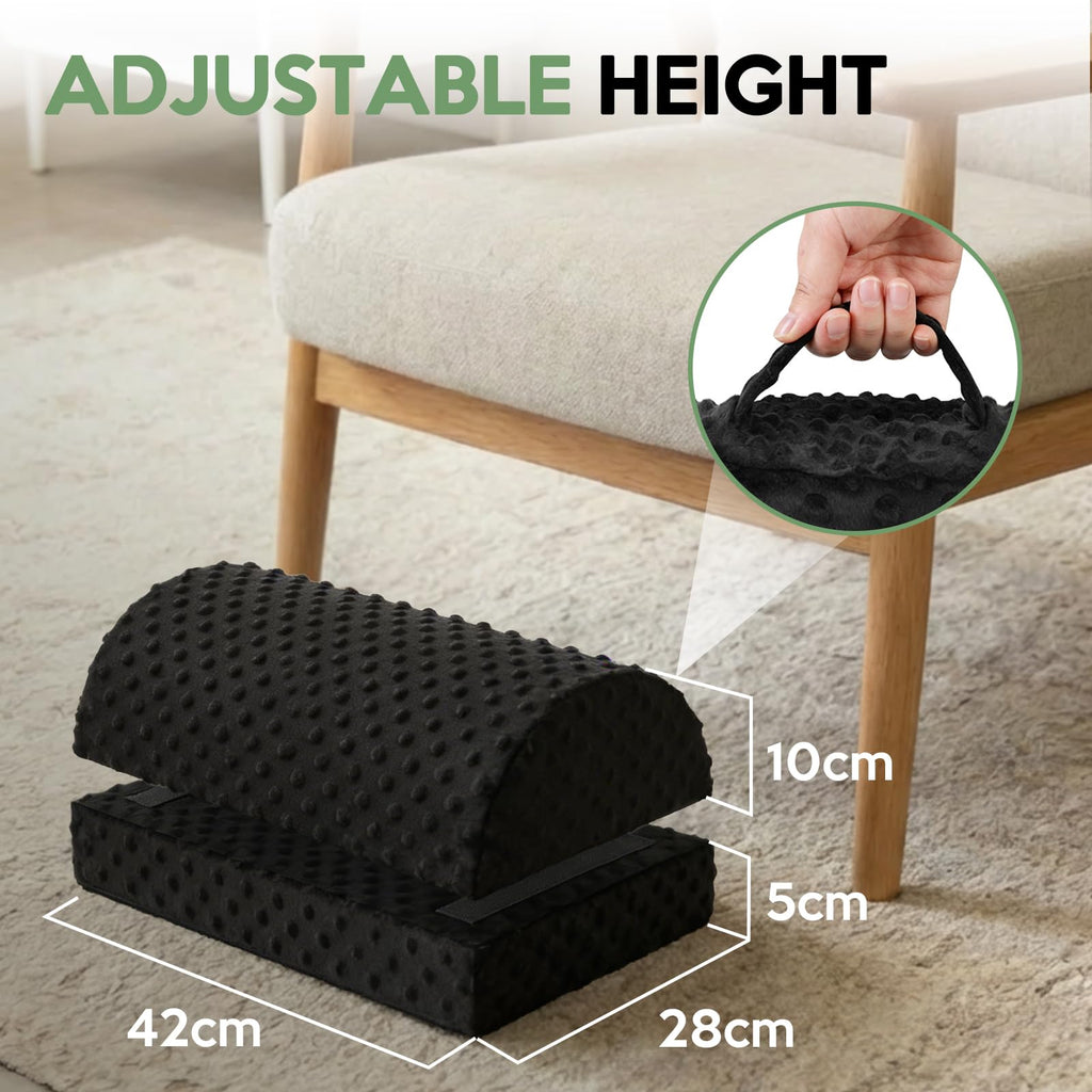 Foot Rest Under Desk - Desk Foot Rest with 2 Adjustable Heights - Ergonomic Footrest for Office Chair & Gaming Chair - image 3