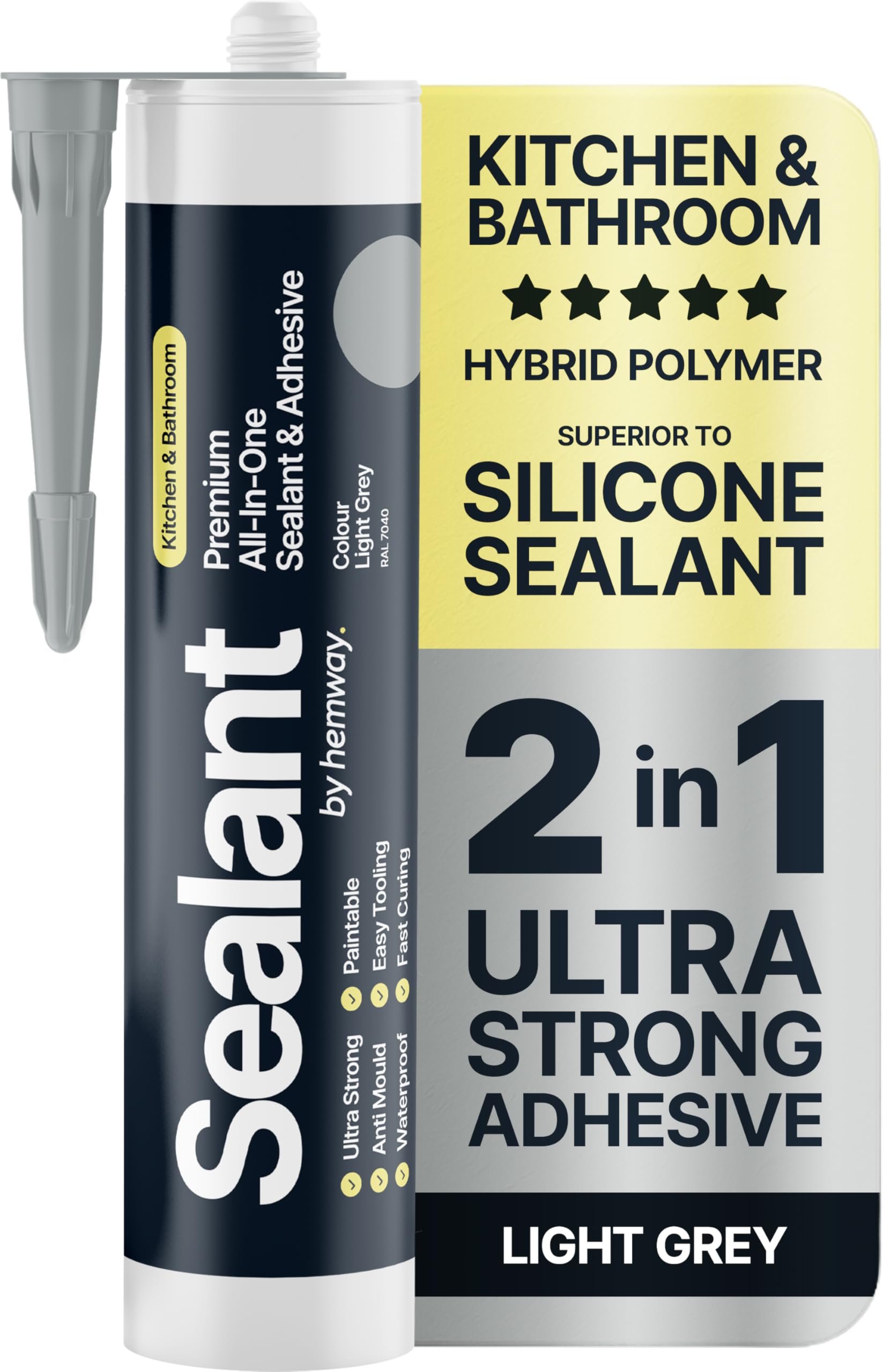 Jolof Store Light Grey Hybrid Polymer Kitchen & Bathroom Sealant