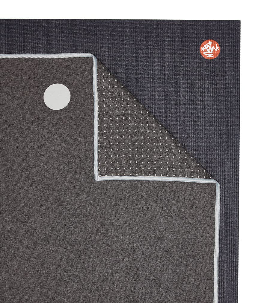 Manduka Yogitoes Non-Slip Yoga Towel | Quick-Dry & Eco-Friendly, Grey