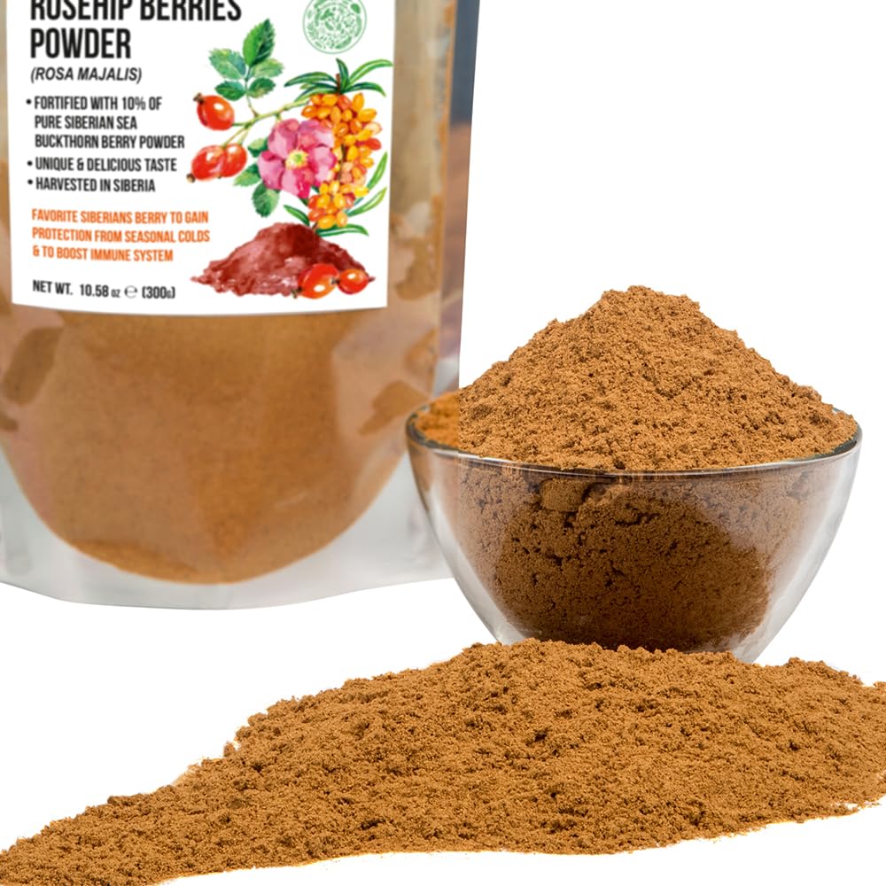 Siberian Rose Hips & Sea Buckthorn Flour Tea Powder – 300g