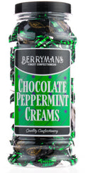 Chocolate Peppermint Creams Retro Sweets Gift Jar | Berrymans Sweet Shop
