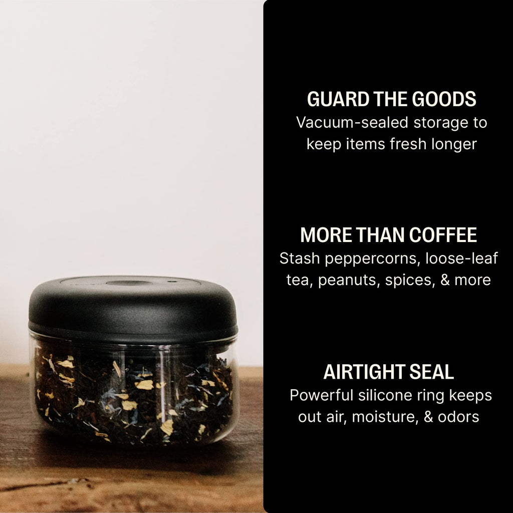 Fellow Atmos Vacuum Canister – 0.4L Clear Glass Coffee Storage Jar