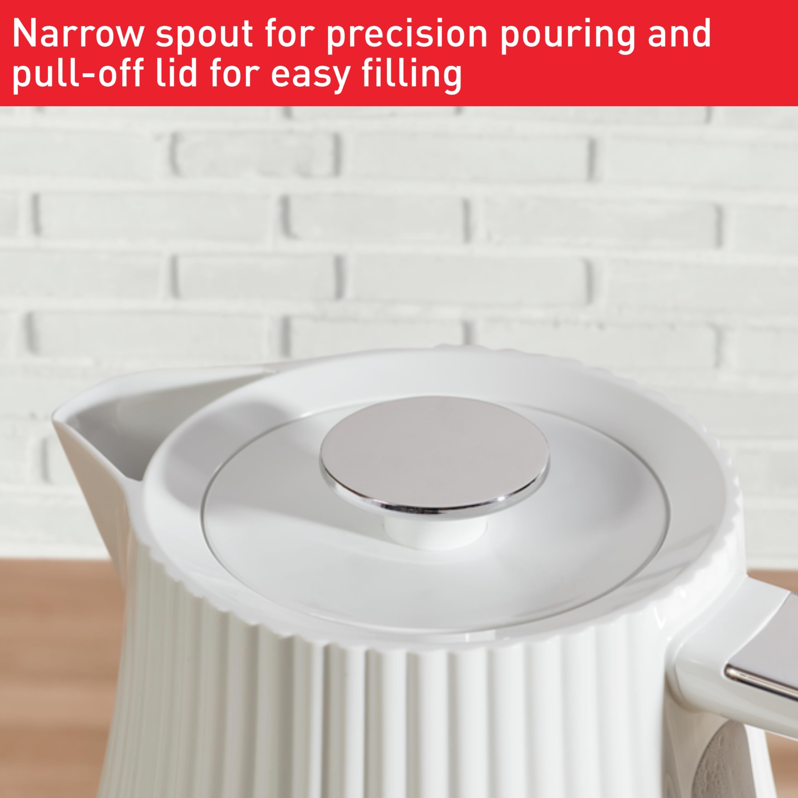Tefal Loft Electric Kettle | 1.7L Fast Boil 3000W | White Glossy Finish