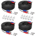 SANNCE BNC Video Power Cable 4 Pack - 100ft HD CCTV Security System