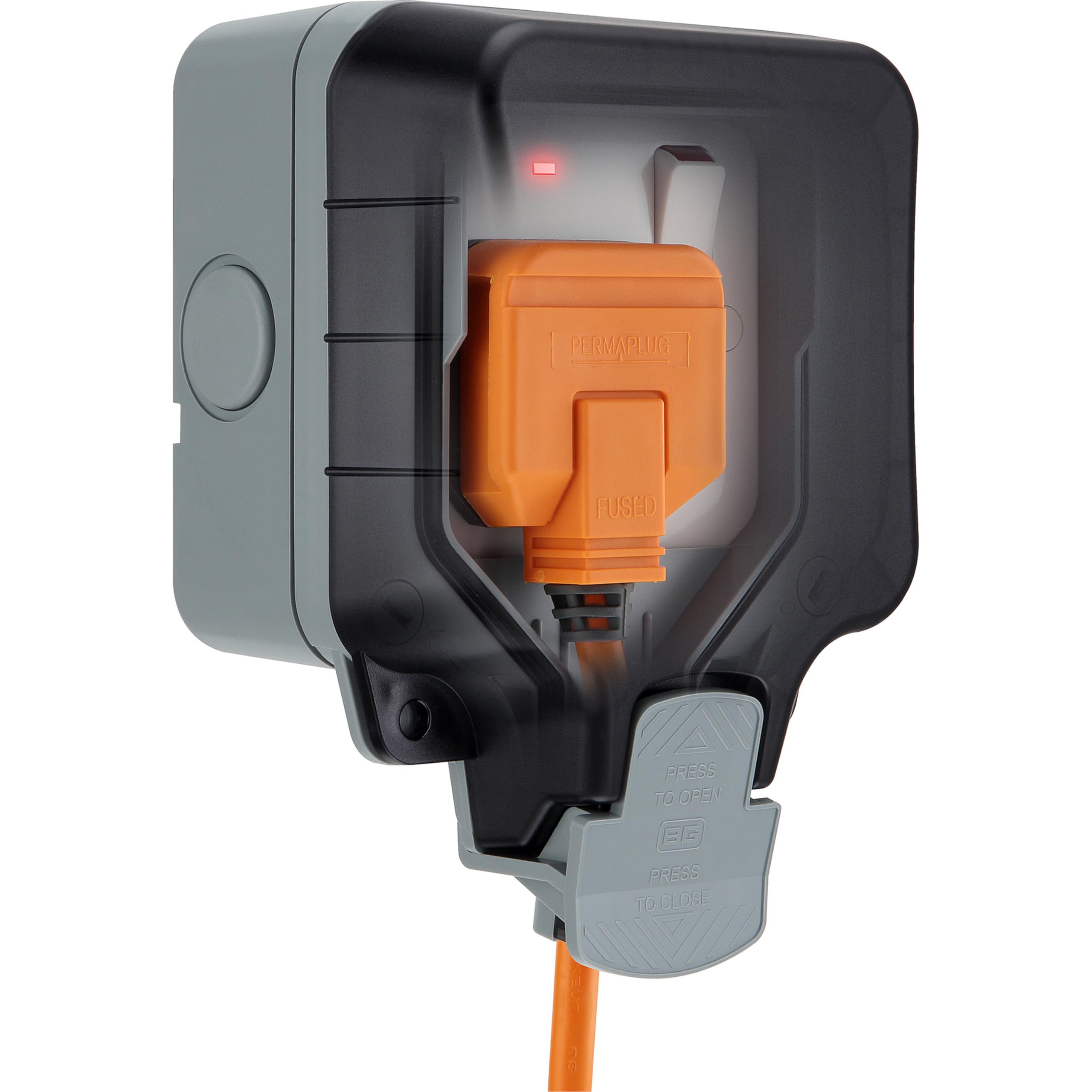 BG Electrical Nexus Storm IP66 Outdoor Wall Socket – Grey 13A