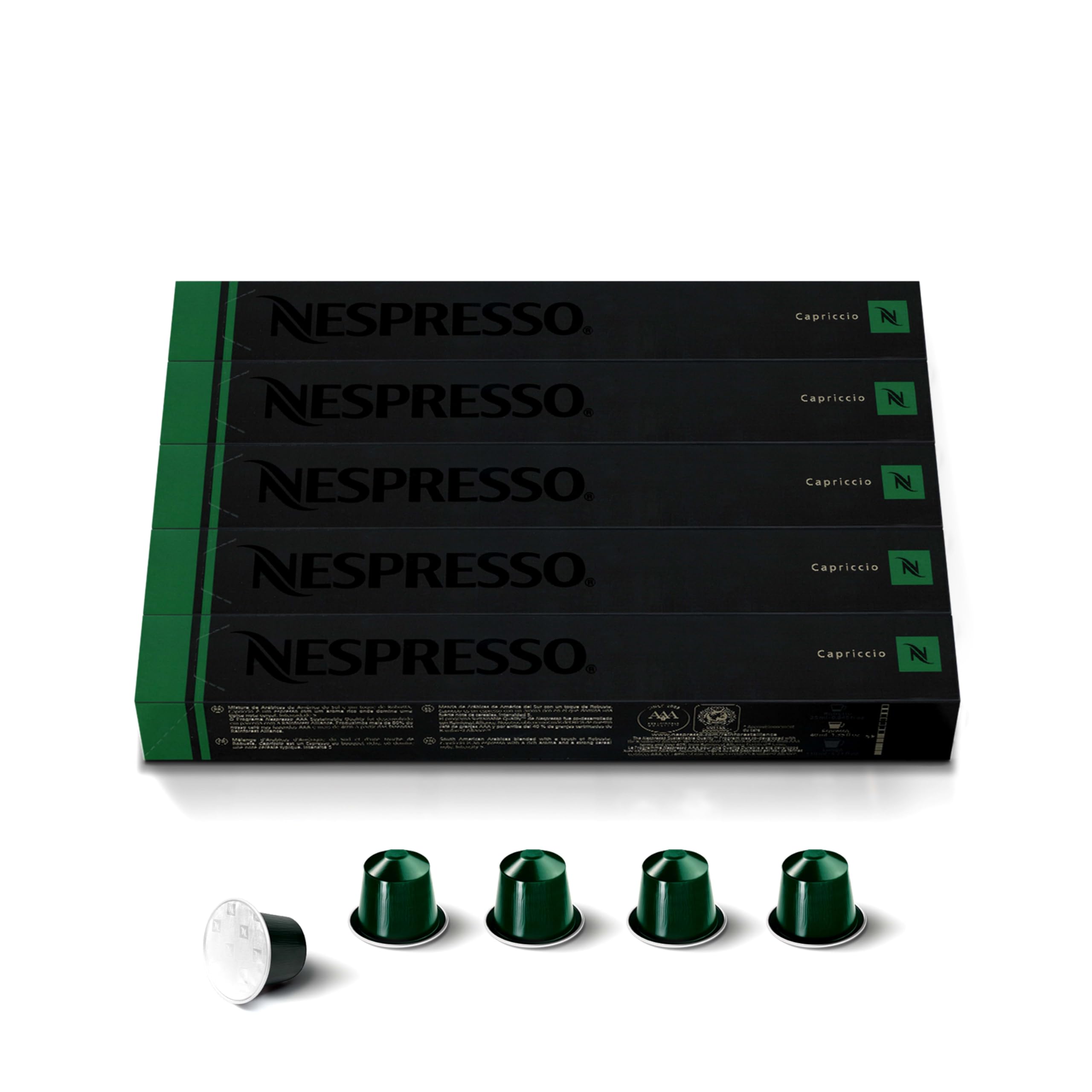 Nespresso Capriccio Espresso Coffee Pods – 50 Original Line Capsules