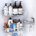 PKPD Rustproof Stainless Steel Shower Caddy 3 Pack | No-Drill Wall Shelf