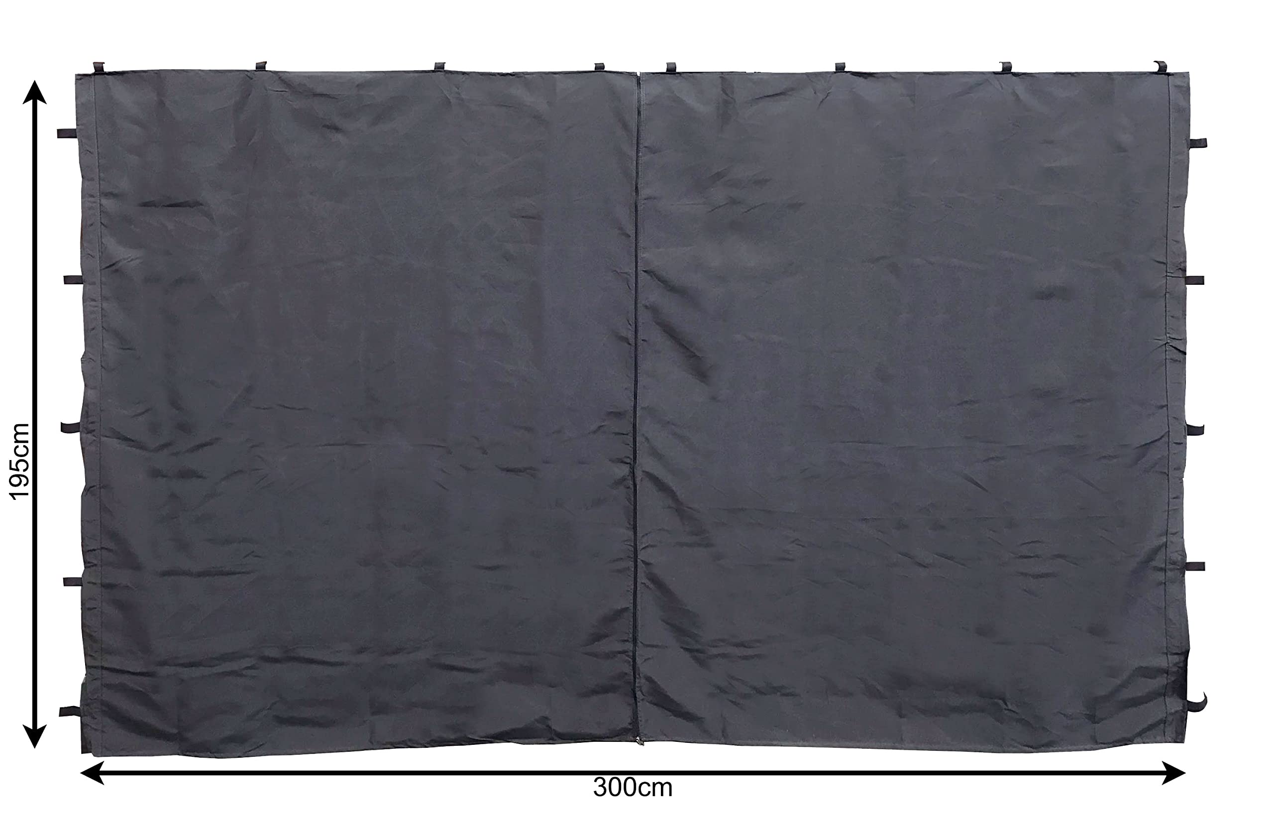 Quick Star Gazebo Sidewalls 3x4m - 2 Polyester Panels in Anthracite