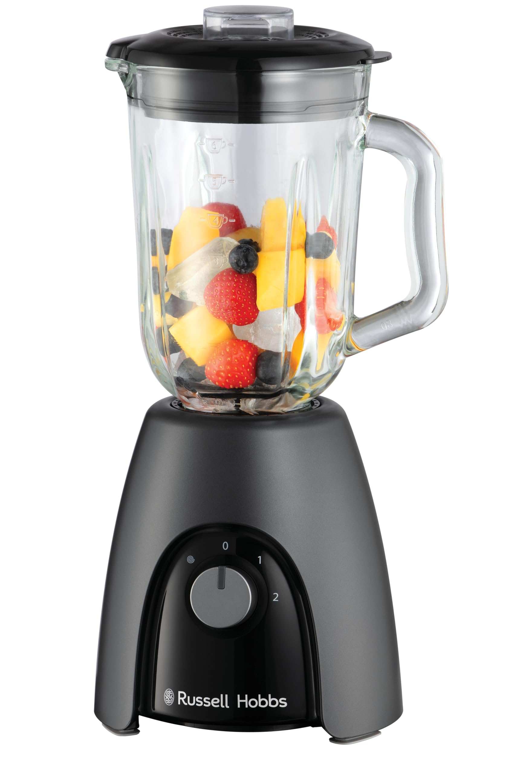 Russell Hobbs Jug Blender | 1.5L Glass Smoothie Maker – Matte Charcoal