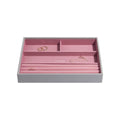 Stackers Dove Grey & Rose Classic Medium Ring & Bracelet Jewelry Layer