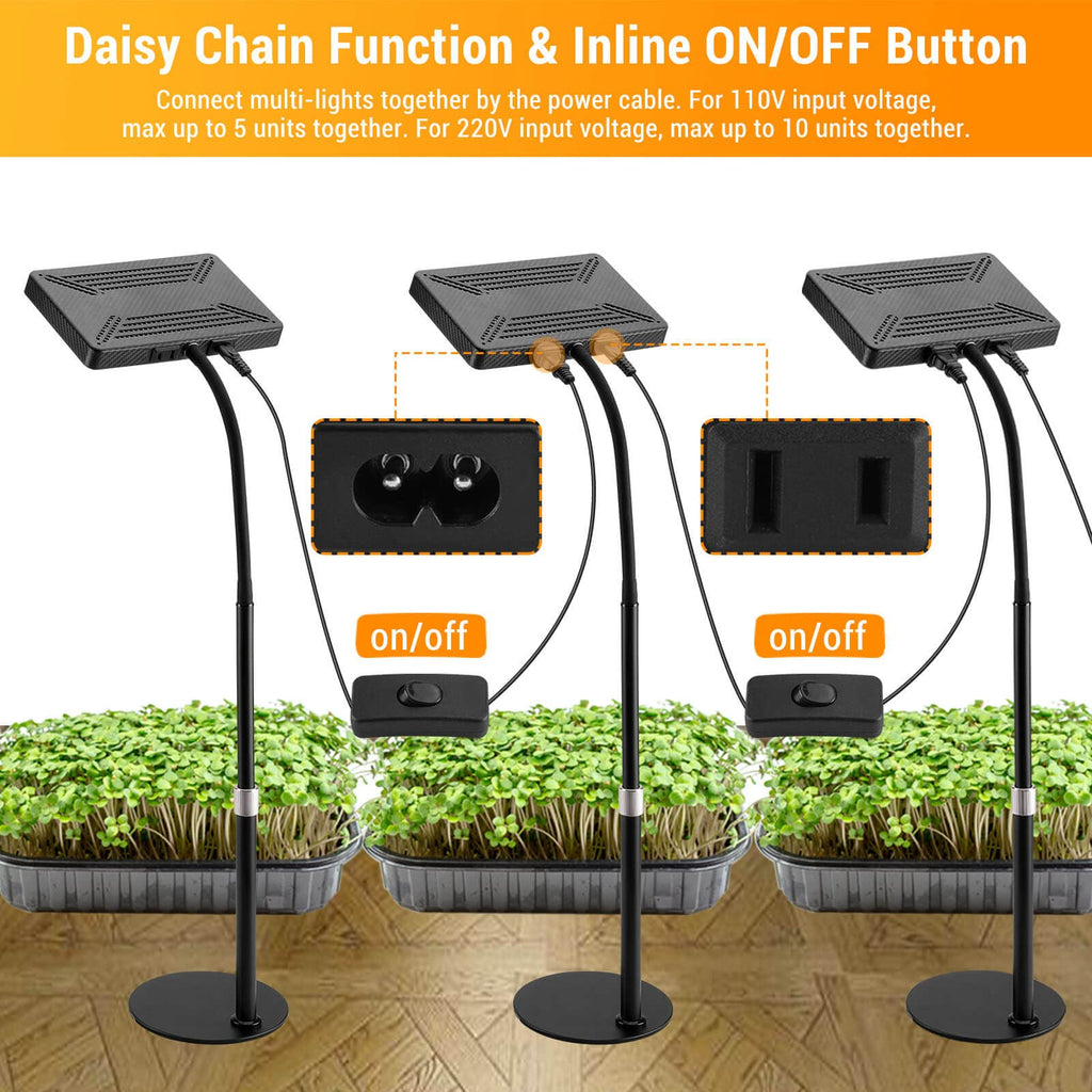 FECiDA Full Spectrum LED Grow Light – 25W Desk Plant Lamp with UV-IR