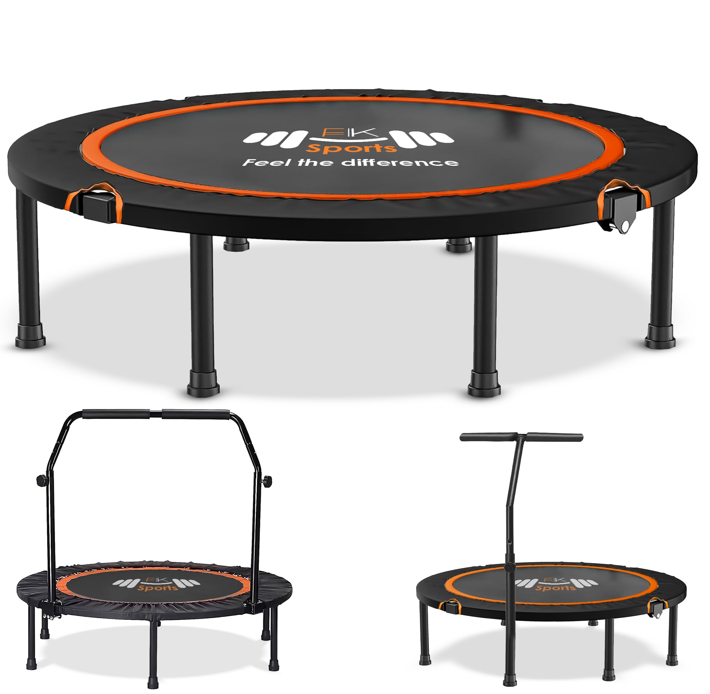 FK Sports 40" Foldable Mini Fitness Rebounder Trampoline for Home Gym