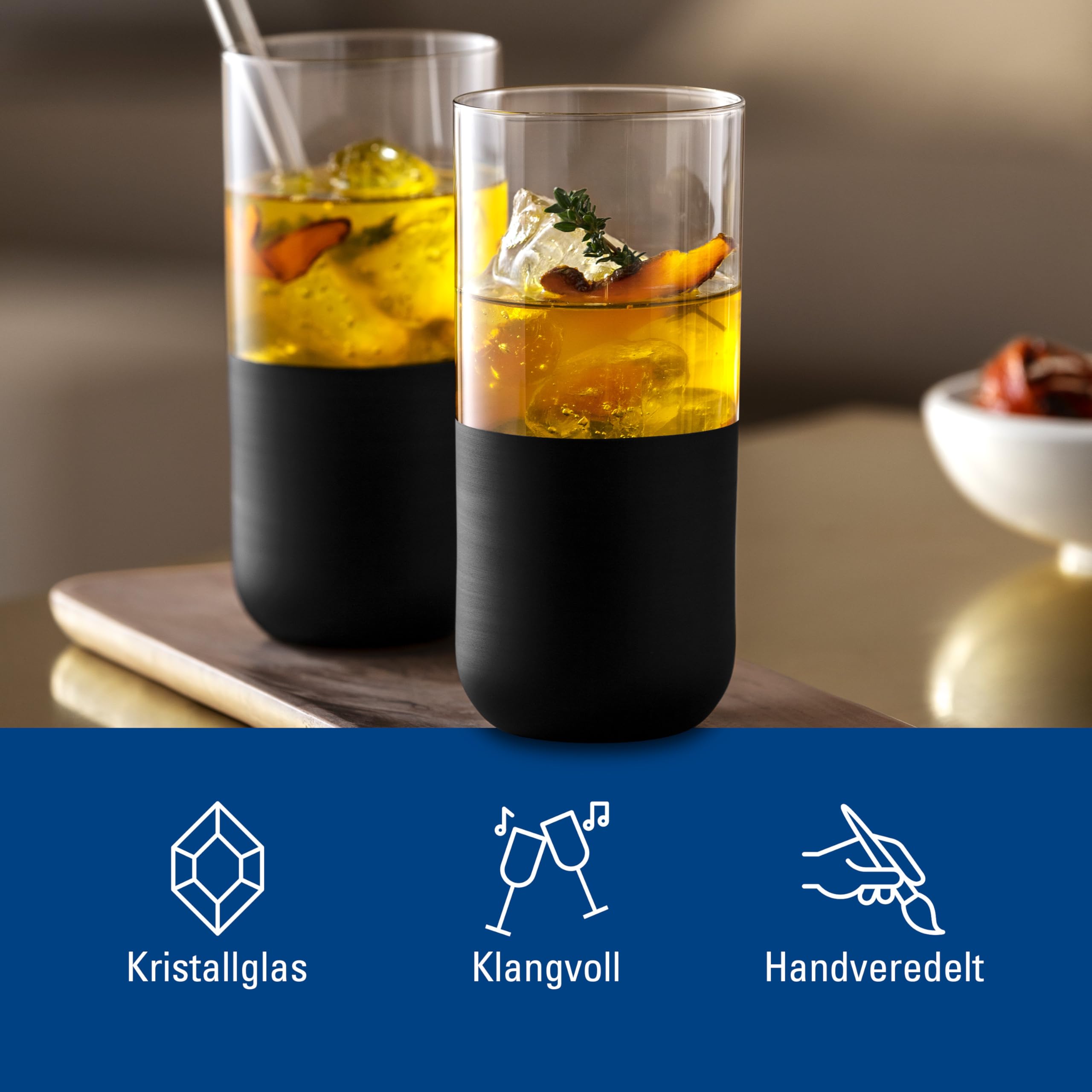 Villeroy & Boch Manufacture Rock Crystal Long Drink Glass Set | 4 Pcs