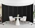 8 Panel Room Divider 183CM Folding Privacy Screens with Lockable Wheels - image 1