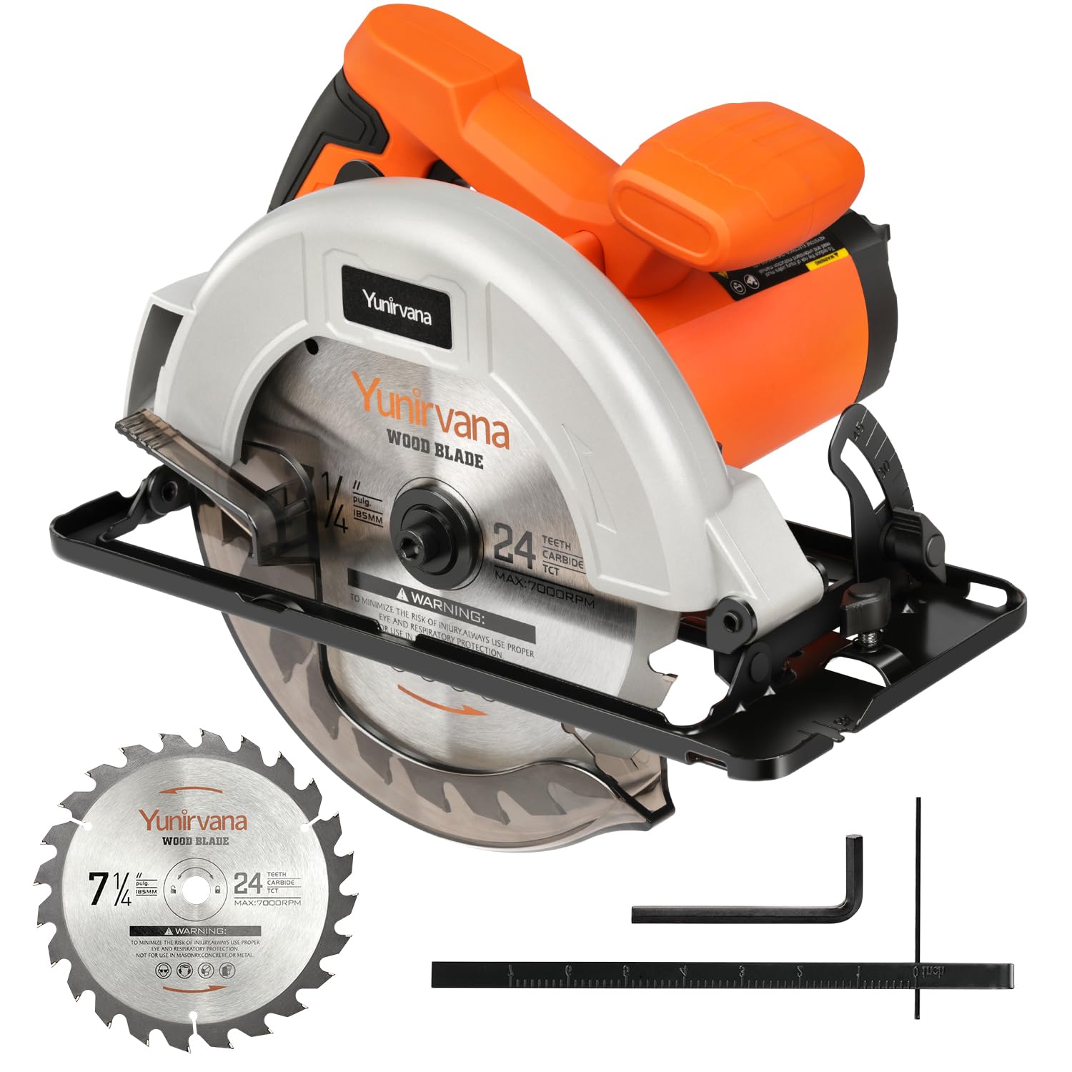 Yunirvana 1400W High-Speed Circular Saw | 185mm Blade & Dust System