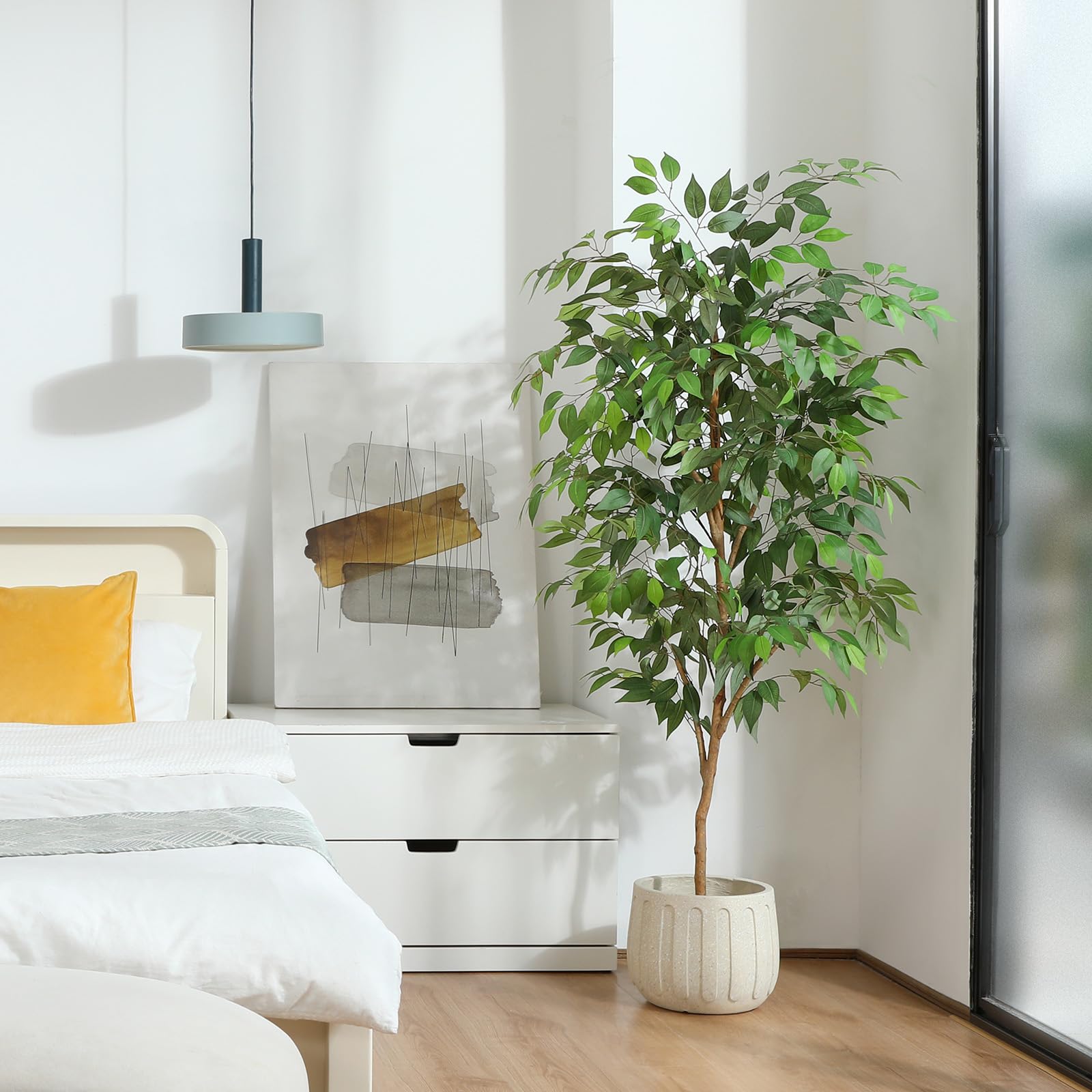Fopamtri 150cm Artificial Ficus Tree | Large Fake Potted Indoor Plant