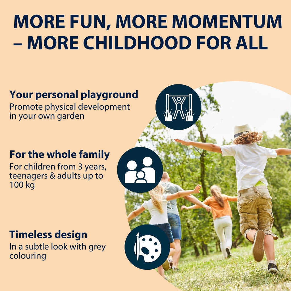 HUDORA Fabian Gymnastics Bar – Height-Adjustable Outdoor Steel Bar