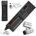 CDIYTOOL Diamond Tester Pen with 30X 60X Magnifying Glass Loupe Set