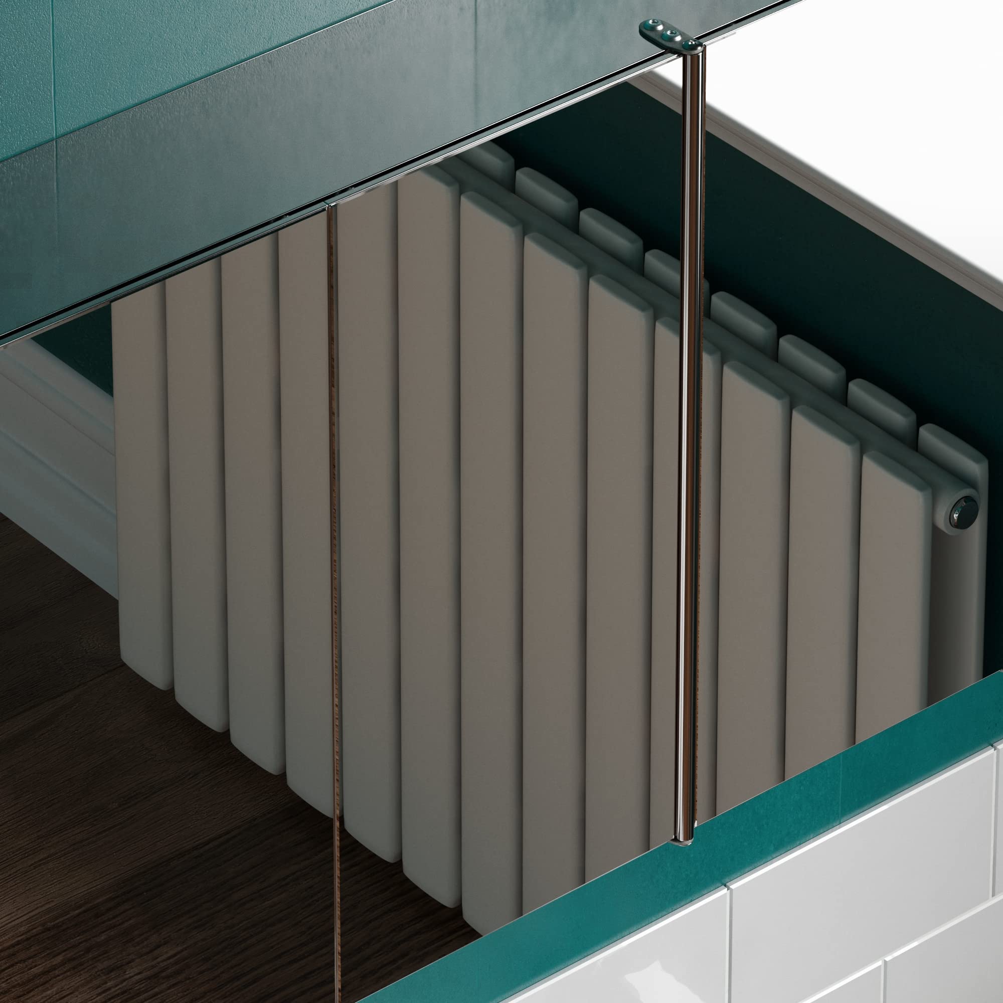 Bath Vida Tiano Triple Mirror Bathroom Cabinet | Stainless Steel Wall Unit