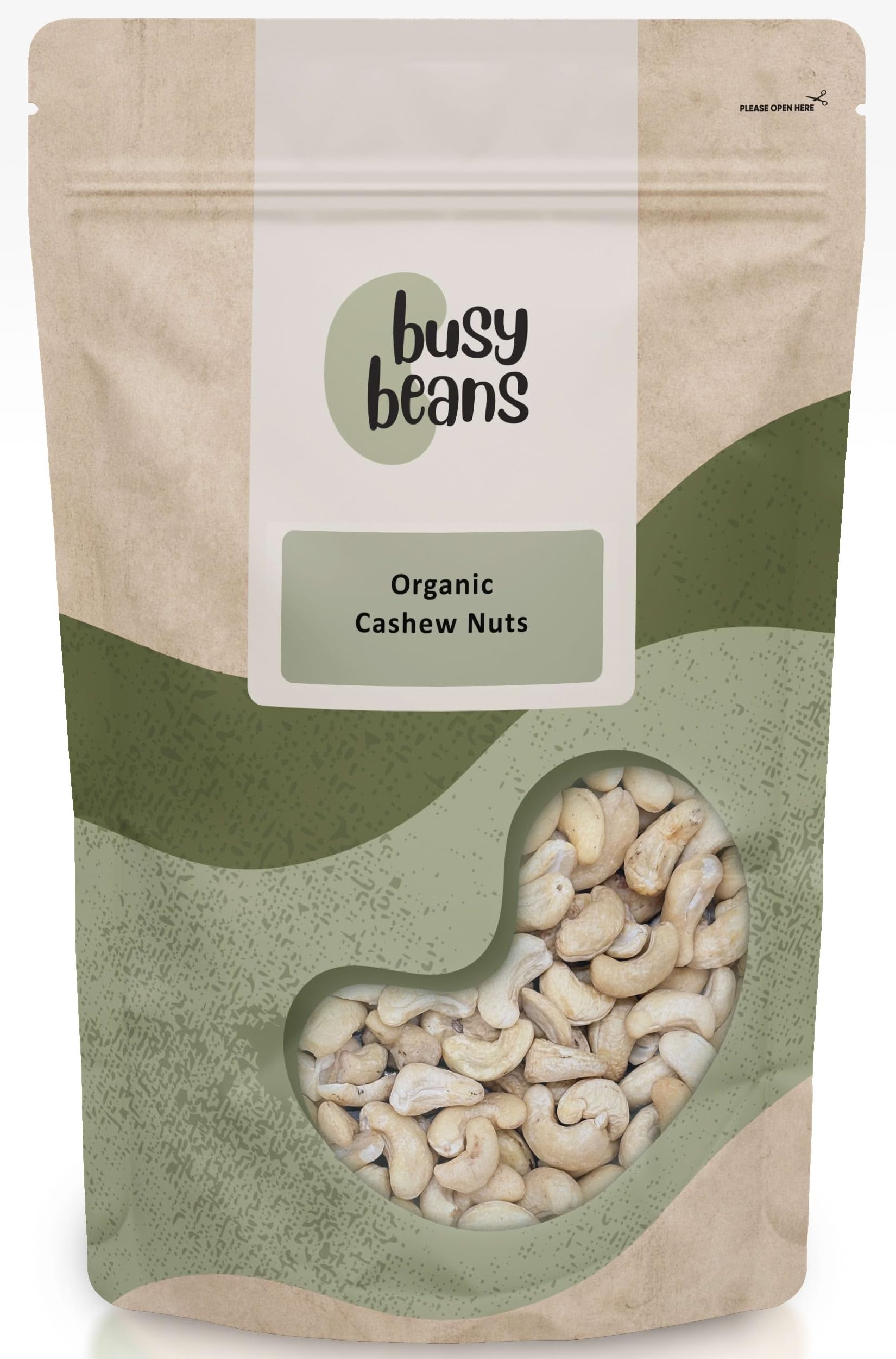 Busy Beans Organic Cashew Nuts – Raw Premium Bulk Healthy Snacks (1kg)