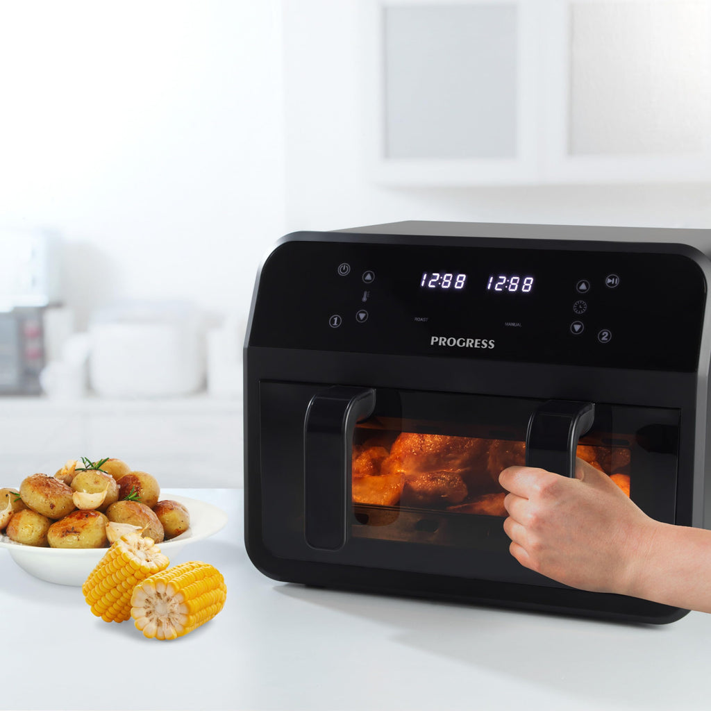 Progress Dual View Air Fryer – 7L Digital Non-Stick Family Cooker