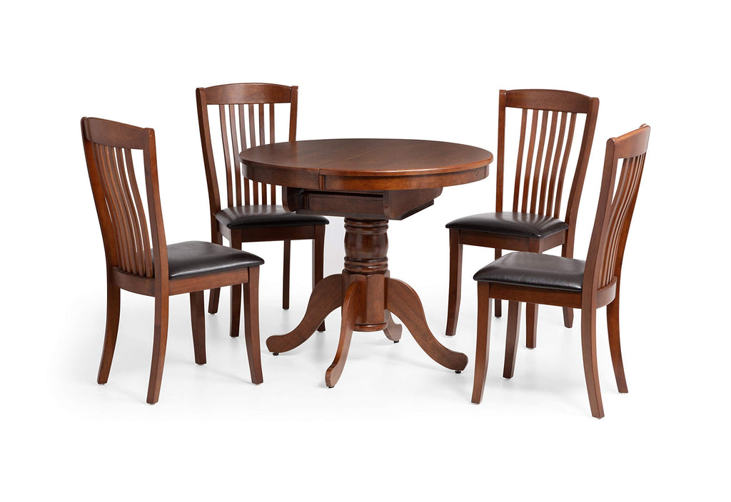 Julian Bowen Canterbury Extending Table, Mahogany - H77xW120xD90cm - image 1