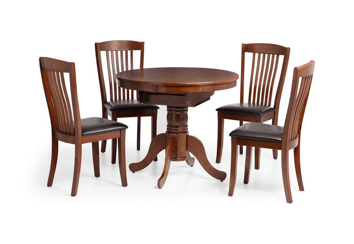 Julian Bowen Canterbury Extending Table, Mahogany - H77xW120xD90cm - image 1