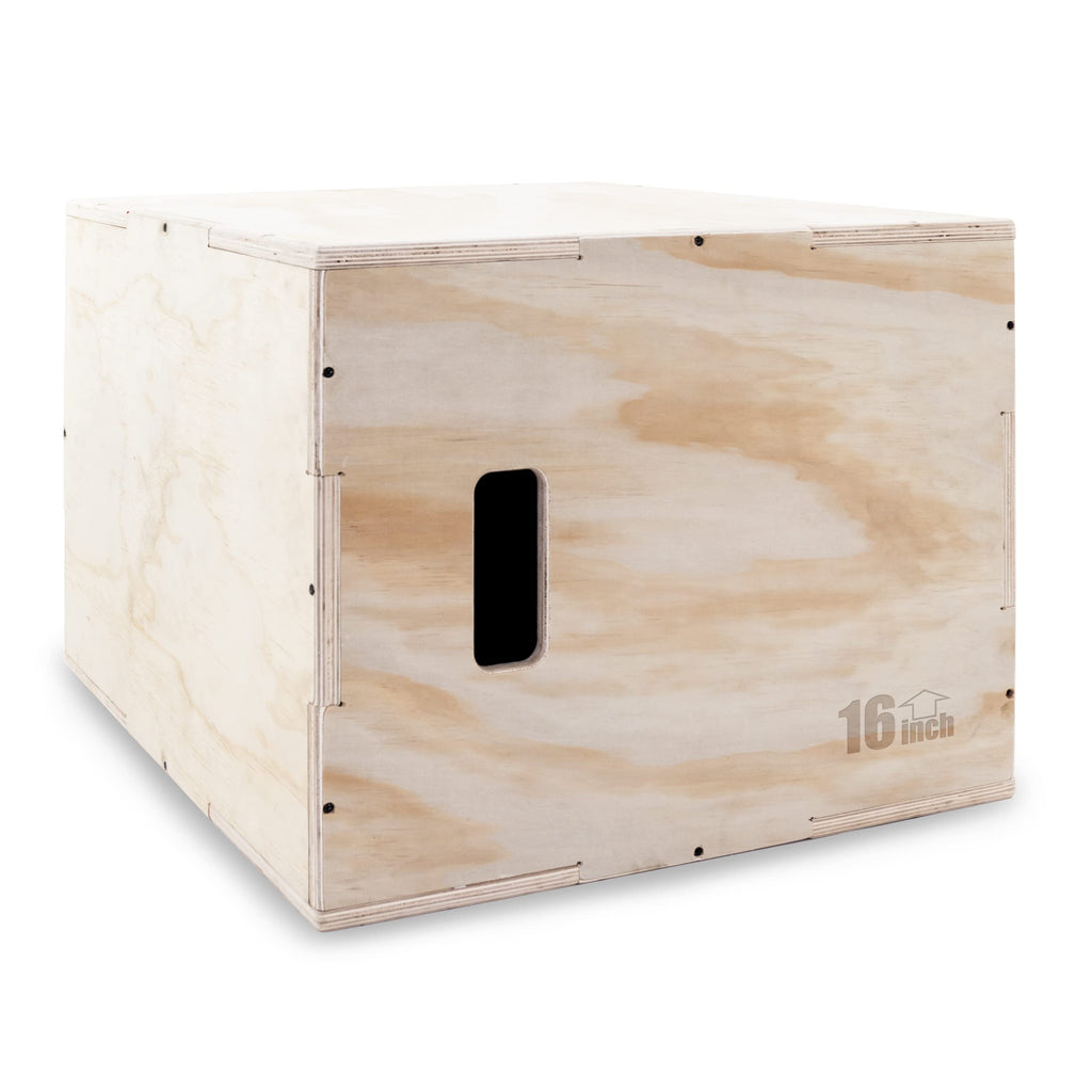 ProsourceFit 3-in-1 Wood Plyometric Jump Box | 24x20x16 Plyo Box