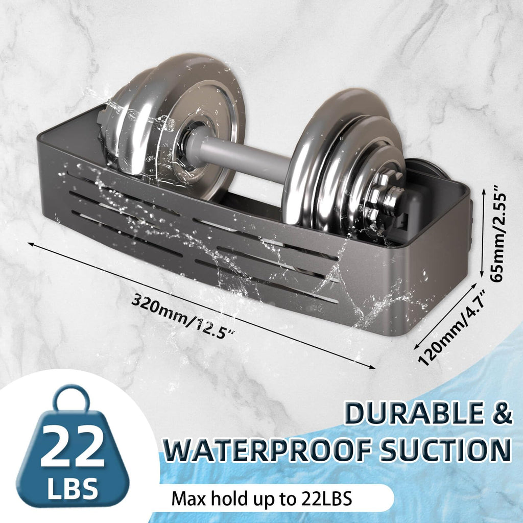 Onemake Suction Cup Shower Caddy, Shower Shelf, Bathroom Organiser, Gray - image 4